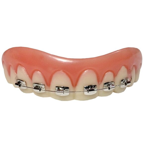 Instant Smile Fake Teeth with Braces Nerd Costume Accessories - Picture 1 of 5